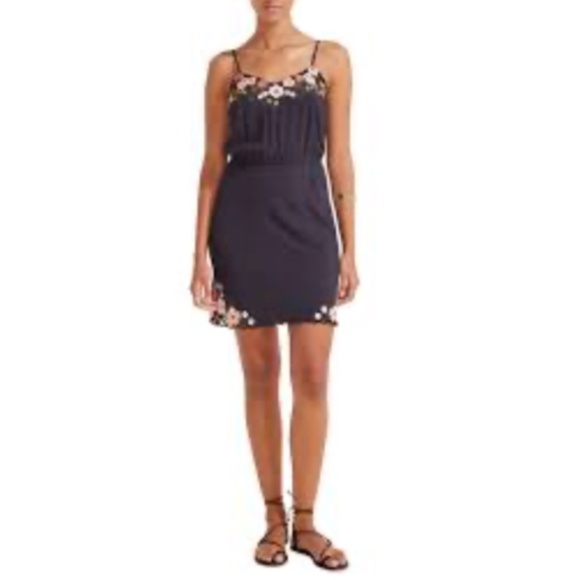 Auguste • Charcoal Embroidered Charmaine Mini Dress • Size XS • NWT - Picture 1 of 10